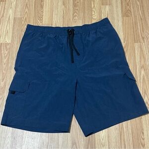 True Nation Blue Swim Trunks w/Black Liner - Front & Back/Large Pockets - 2XLT